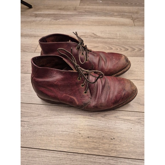 Red Wing Shoes #9215 Heritage Mens Burgundy Distressed Leather Chukka Boots 9 D main image 4